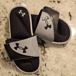 Under Armour Kids Slide Sandals - Black and Gray